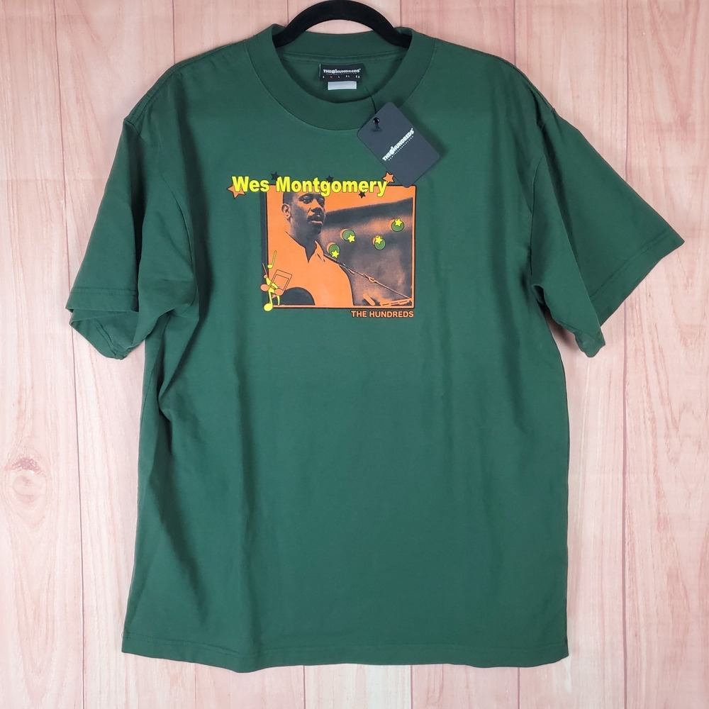The Hundreds x Concord‎ Records Wes Montgomery T Shirt Mens Medium Green Graphic